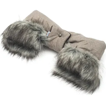 Rukávník Rukávník na kočárek 2v1 New Baby s kožešinkou mocca
