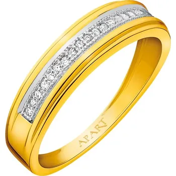 Prsten Prsten ze žlutého zlata s diamanty - 0,06 ct - ryzost 585 - 160.292