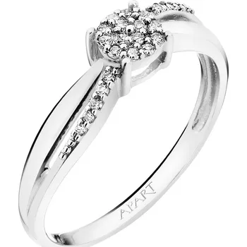 Prsten Prsten z bílého zlata s diamanty - 0,08 ct - ryzost 585 - 105.293