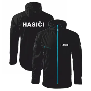 Pánská softshellová bunda ON-DESIGN Černá pánská bunda pro hasiče Velikost: 2XL, Umístění potisku: levé prso + zadní část, Barva potisku: reflexní