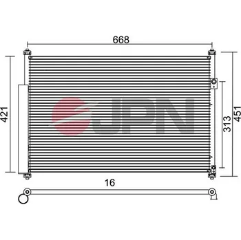 Ventilátor topení a klimatizace Kondenzátor klimatizace JPN 60C9130-JPN