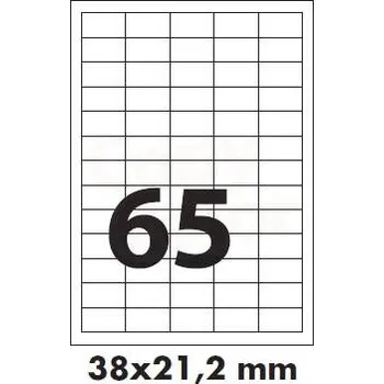 Speciální papír Předsekané papírové etikety: BEZ POTISKU - 38x21,2 mm - (65ks na archu