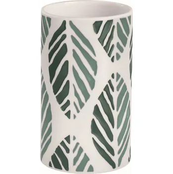 Držák na kartáček Kleine Wolke Leaf kelímek na kartáčky bílá-zelená 8031697852