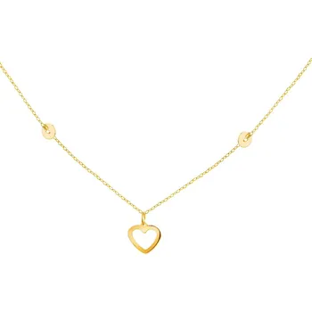 Náhrdelník Zlatý náhrdelník, anker - srdce - AP535-0441