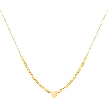 Náhrdelník Zlatý náhrdelník, anker, pancer - srdce - AP534-3592
