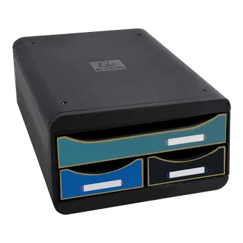 Obal na knihu Exacompta zásuvkový box NeoDeco malý, kombinovaný, 3 zásuvky, PS