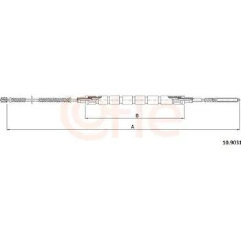Lanko parkovací brzdy Lanko ruční brzdy COFLE 10.9031