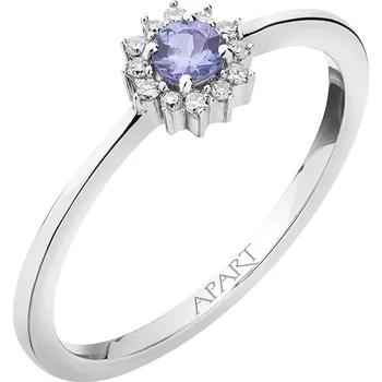 Prsten Prsten z bílého zlata s diamanty a tanzanitem - ryzost 585 - 189.126