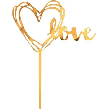 Akrylový dortový zápich - Love, 1 kus