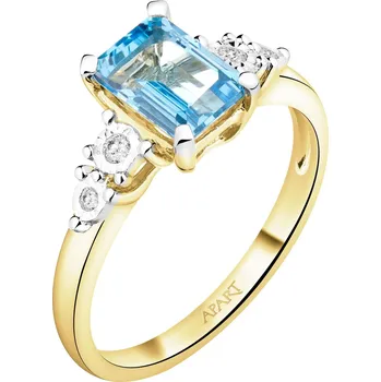 Prsten Zlatý prsten s diamanty a topazem - ryzost 585 - 220.755