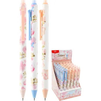 Pero gelové /gumovací M&G Sakura time, hrot 0,7 mm (3 designy) - modrá náplň
