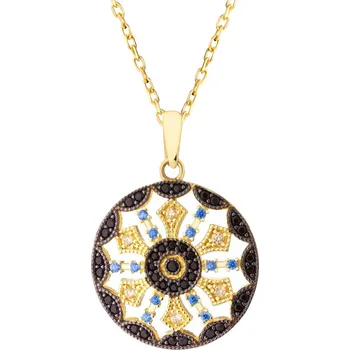 Přívěsek Zlatý přívěsek se zirkony - rozeta - AP536-6969