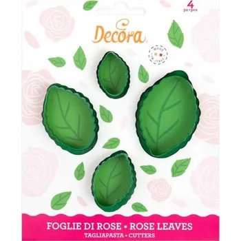 Kuchyňské náčiní Vykrajovátka Listy růže Decora, 4ks