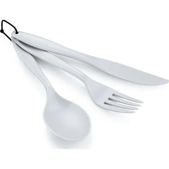 Příbor GSI Ring Cutlery Set eggshell - sada plastových příborů