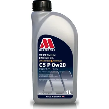 Plně syntetický motorový olej Millers Oils XF PREMIUM C5 P 0w20 1l