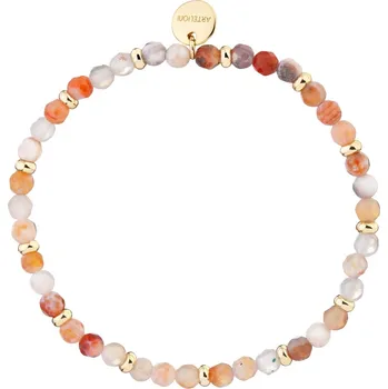 Náramek Pozlacený náramek z mosazi s acháty - AR534-7269