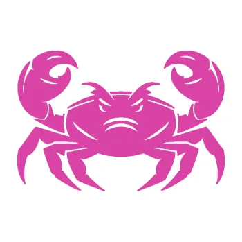 Samolepící dekorace SAMOLEPKA Krab 003 (16 - růžová) NA AUTO, NÁLEPKA, FÓLIE, POLEP, TUNING, VLASTNÍ TEXT, TISK, AUTOSAMOLEPKY.cz, POLEPY, OBRÁZEK, LOGO, SAMOLEPKY