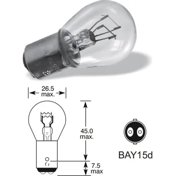 Autožárovka ELTA P21/5W 6V BaY15d EB0384TB