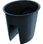 Prosperplast Květináč na zábradlí RATOLLA OVAL antracit 29,8 cm