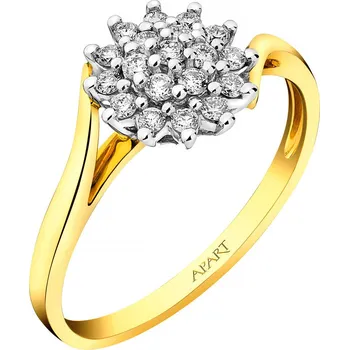 Prsten Prsten ze žlutého a bílého zlata s brilianty - 0,25 ct - ryzost 585 - 110.371