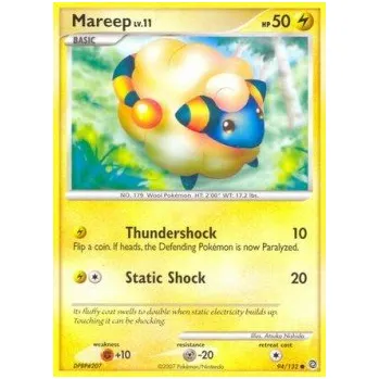 Volný čas Pokémon SW 094/132 Mareep Lv.11 - Secret Wonders Stav: Good, Verze: NORMAL