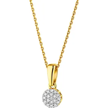 Přívěsek Zlatý přívěsek s diamanty - 0,06 ct - ryzost 585 - 105.201