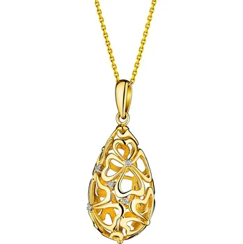 Přívěsek Zlatý přívěsek s diamanty - 0,02 ct - ryzost 585 - 203.176