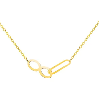 Náhrdelník Zlatý náhrdelník, anker - nekonečno - AP536-6723