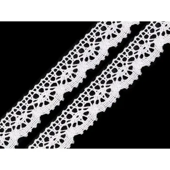 Krajka Bavlněná krajka paličkovaná šíře 23 mm METRÁŽ
