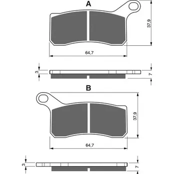 Brzda pro motocykl GOLDFREN Brzdové destičky GOLDFREN 261 K5