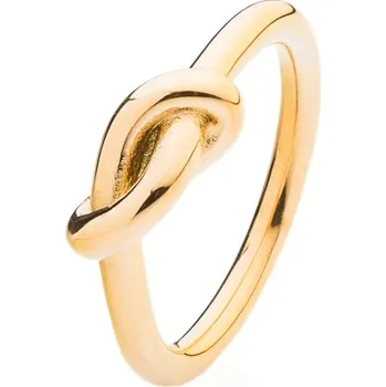 Prsten franco bene Pozlacený prsten s velkým uzlem | 495 Velikost prstenu: 7 (56 mm)