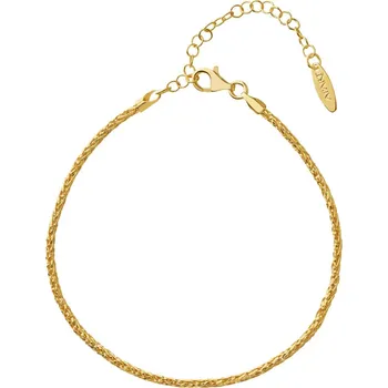 Náramek Pozlacený stříbrný náramek - liščí ocas - AP536-9171