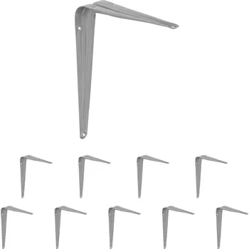 Walteco Plechová konzole 200x150mm, nosnost 18 kg, stříbrná Množství: 10 ks