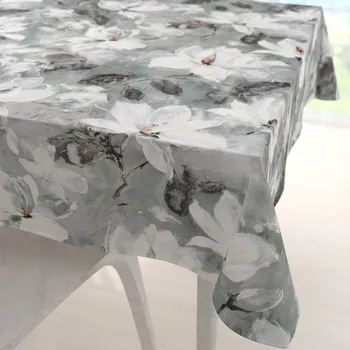 ubrus Sametový čtvercový ubrus Tamara TMR-016 Designové květiny na šedozeleném 40x40 cm