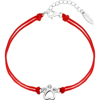 Náramek Náramek s prvky ze stříbra a zirkony - tlapka - AP536-8058