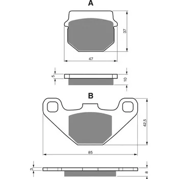 Brzda pro motocykl GOLDFREN Brzdové destičky GOLDFREN 042 K1
