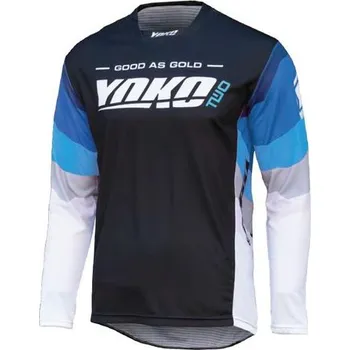 Moto oblečení YOKO Motokrosový dres YOKO TWO černo/bílo/modré S
