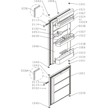 Příslušenství pro lednici Gorenje typ HZFI2828AFV model NRKI55288 model těsnění dveří mrazáku