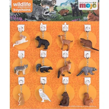 Figurka Mojo Displej 36 ks přívěsků na klíče - Lesní zvířátka