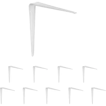 Držák na polici Walteco Plechová konzole 300x250mm, nosnost 24 kg, bílá Množství: 10 ks