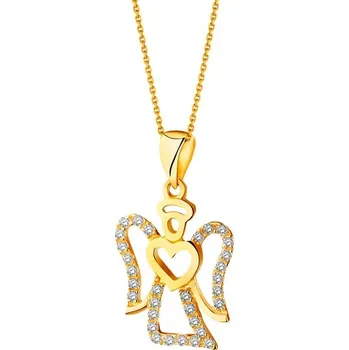 Přívěsek Zlatý přívěsek se zirkony - anděl - Z-495.02