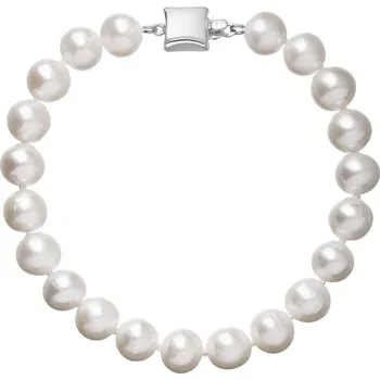 Náušnice Perlový náramek z říčních perel se zapínáním z bílého 14 karátového zlata 823003.1/9268B bílý