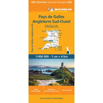 Michelin mapa Wales,South West England 1:400 t.Birmingham,Manchester