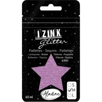 Speciální výtvarná barva Aladine Třpytky Aladine Izink Glitter, 60 ml, vel. M - rose 1, růžové 1