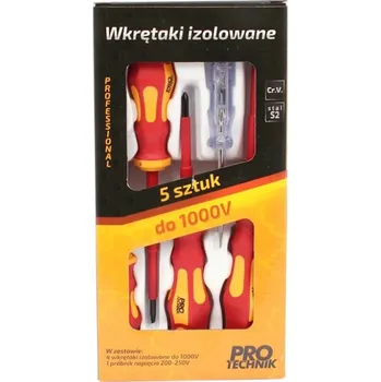 Šroubovák Sada elektrikářských šroubováků 5ks Cr.V PRO-TECHNIK