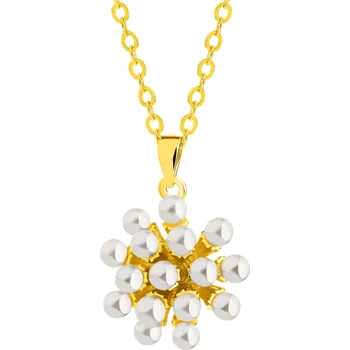 Náhrdelník Pozlacený náhrdelník z mosazi s mušlí - AR538-2952