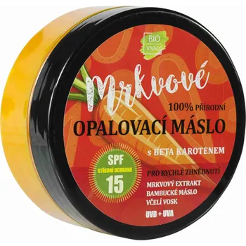 Přípravek na opalování Vivaco Mrkvové opalovací máslo BIO SPF15 150 ml