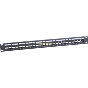Patch panel Masterlan patch panel 19", 24xRJ45, 1U, prázdný, zemněný