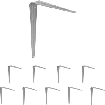 Držák na polici Walteco Plechová konzole 250x200mm, nosnost 18 kg, stříbrná Množství: 10 ks