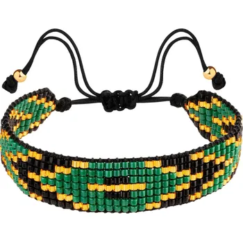 Náramek Náramek s prvky ze žlutého zlata a korálky - AP537-6029